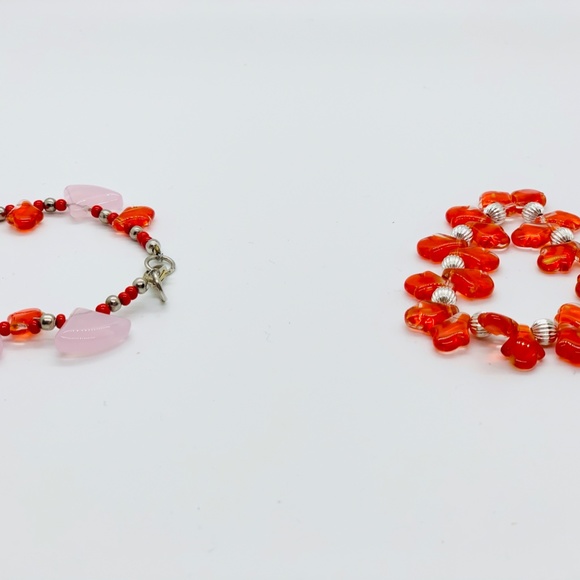 Peruvian Glass Stone Bead Charm Bracelet - Picture 3 of 3